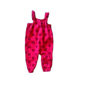🧡 5 for $25 SALE 🧡 CAT & JACK red velvet heart overalls